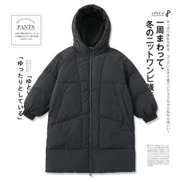 長款羽絨服2023年女款新款小個子棉服oversize冬季女士奶兔