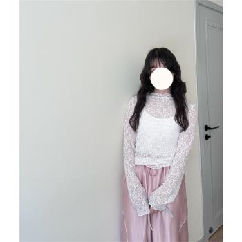 wcloset可愛柔軟透明感蕾絲