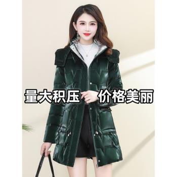 免洗中長款2024年冬季羽絨棉服