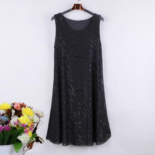 吊帶背心裙女黑中長款夏外穿冰絲無袖寬松上衣大碼遮肚內搭打底衫