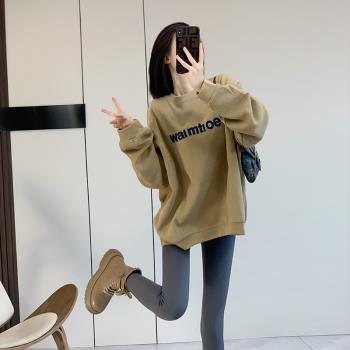 美式復古加絨衛衣女春秋新款2024年爆款時尚洋氣寬松加厚歐貨外套