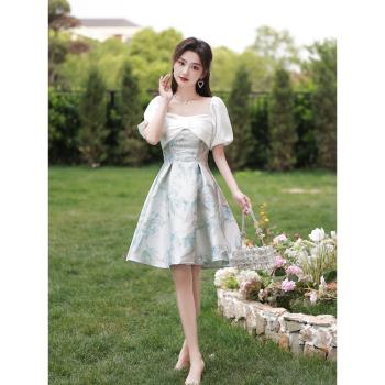 領證登記小禮服女平時可穿法式晚禮服輕奢伴娘服夏小個子連衣裙