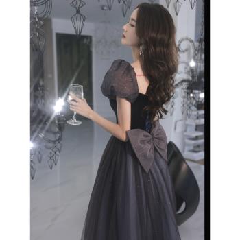 法式晚禮服裙女2024爆款輕奢小眾高階藝考學生日公主裙宴會氣質仙
