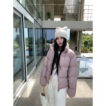 alexstevens肯豆風立領羽絨服女冬季ins白鴨絨加厚保暖防寒服外套