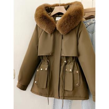 加厚韓版收腰大碼羽絨外套派克服