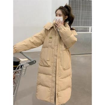 時尚中長款過膝寬松外套羽絨棉服