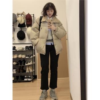 小眾羽絨棉服女2024年新款冬季加厚外套小個子棉衣oversize潮棉襖