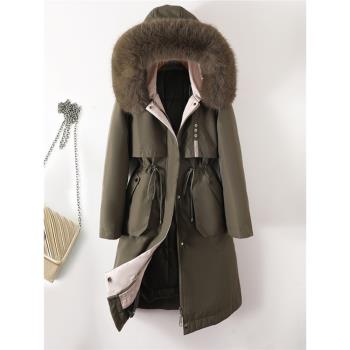 中長款可拆卸大碼外套羽絨棉服
