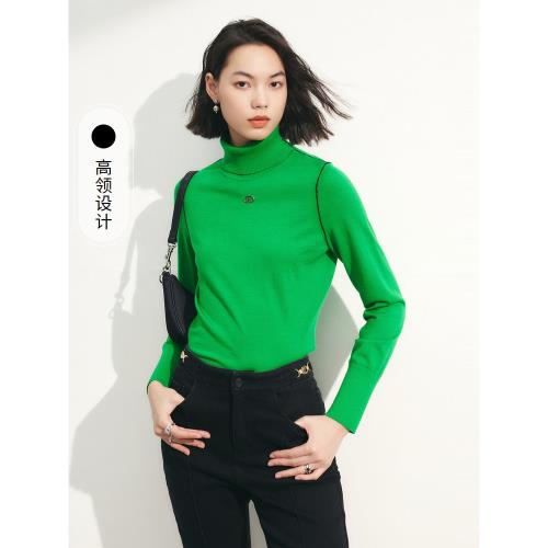 【100綿羊毛】仿佛冬季設計感毛衣美麗諾羊毛衫女氣