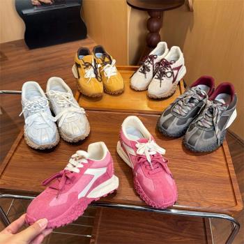 範小洛內增高德訓鞋女小個子春季厚底百搭阿甘休閑運動鞋子矮子樂