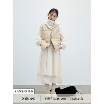 【經緯】步履不停 新款無領保暖內搭輕薄羽絨小馬甲外套