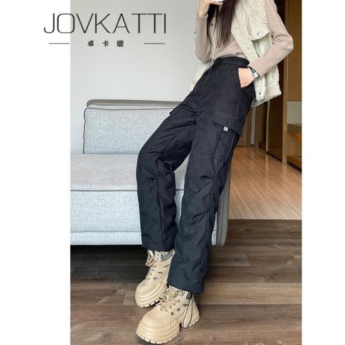 工裝羽絨褲女冬季外穿2026新款零下40度防寒輕薄保暖鴨絨女士靴褲