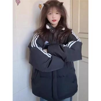學院風立領寬松外套小個子棒球服