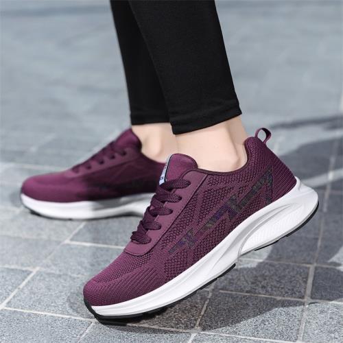 春夏媽媽鞋軟底中年運動鞋新款輕便中老年健步休閑鞋防滑老人鞋女