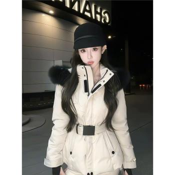 冬季韓系小個子高階感連帽羽絨服2025新款寬松顯瘦百搭加厚外套女