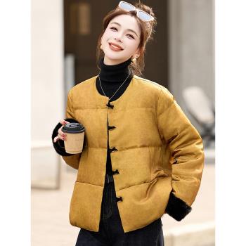 新中式國風短款羽絨服女2024新款冬季爆款高階洋氣超好看保暖外套