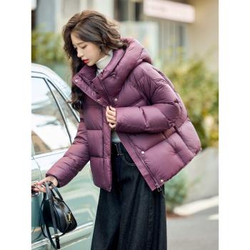女士羽絨服女2024年冬季新款氣質今年流行爆款短款超好看加厚外套