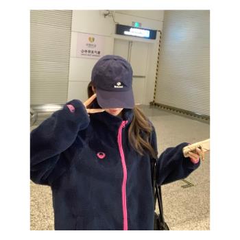 烏77美式復古搖粒絨立領外套女加厚寬松百搭小個子保暖毛毛上衣春