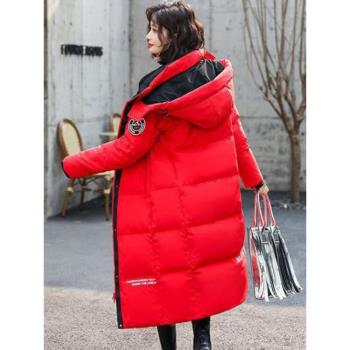 羽絨服女中長款2023年新款秋冬季加肥加大碼女裝200斤胖mm冬外套