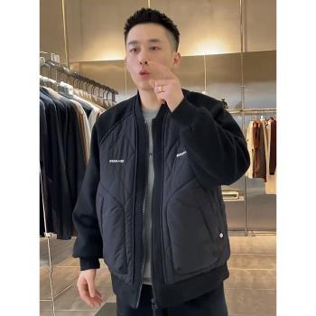 秋冬新款加厚潮牌棒球領棉服外套男高檔寬松百搭時尚保暖休閑夾克