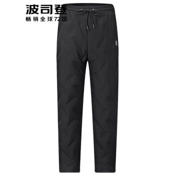 波司登2024秋冬新款男士外穿羽絨褲運動抽繩保暖加厚休閑直筒長褲