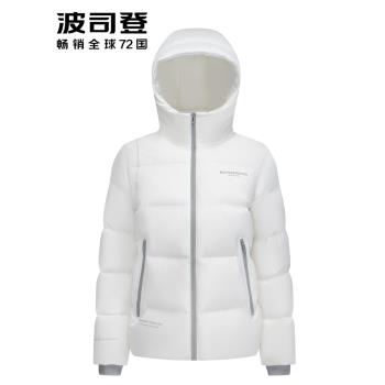 波司登24冬季新款短款麵包服羽絨服外套男女同款連帽加厚時尚上衣
