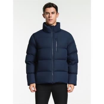 ICEFJORD 氫氣球系列 冬季男士加厚立領白鵝絨短款麵包服羽絨服