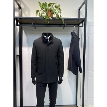 超值鵝絨內膽可脫卸男士立領羽絨服外套商務休閑冬季保暖上衣領佐