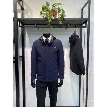 24年冬季新品男士羽絨服外套商務休閑保暖鴨絨服上衣LENZON領佐