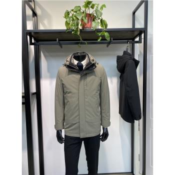 一衣三穿五防面料24年冬季新品男士連帽羽絨服保暖鴨絨外套領佐