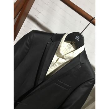 春裝 雅戈爾旗下GY 男士韓版修身黑色 羊毛休閑 西服 小西裝23167