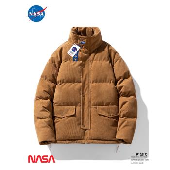 NASA復古冬季加厚棉衣羽絨外套