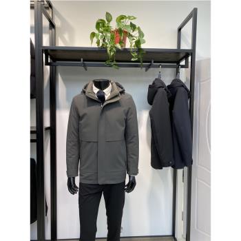 科技五防鵝絨服24年冬季新品男士內膽可拆卸羽絨服保暖外套領佐