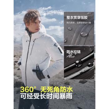 2024新款波司登羽絨服男goretex高階wifi鵝絨連帽短款B40142217