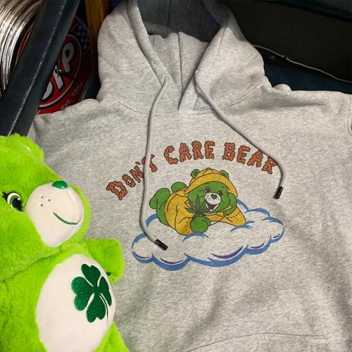 vintage 90'S 復古惡搞care bears chill牙買加 戴帽衛衣男女款