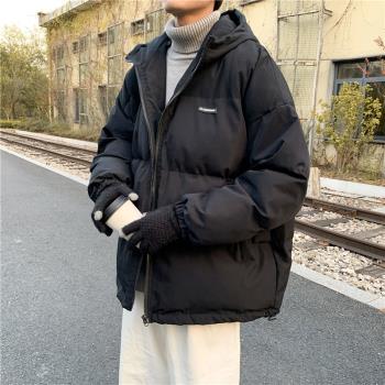 冬季加厚帥氣百搭連帽外套棉服