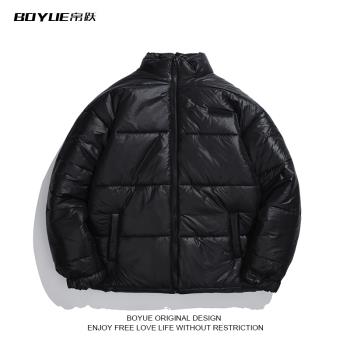 BOYUE帛躍冬季休閑純色小個子棉服日系cityboy保暖加厚麵包服男潮