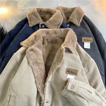 bf冬季加厚燈芯絨韓版寬松工裝