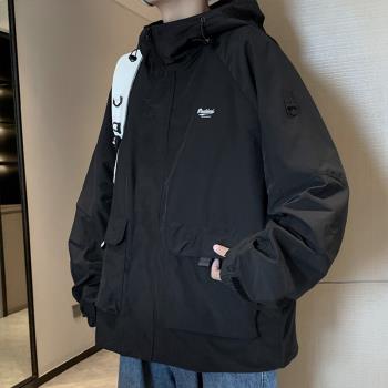 bf秋冬連帽大口袋炸街寬松沖鋒衣