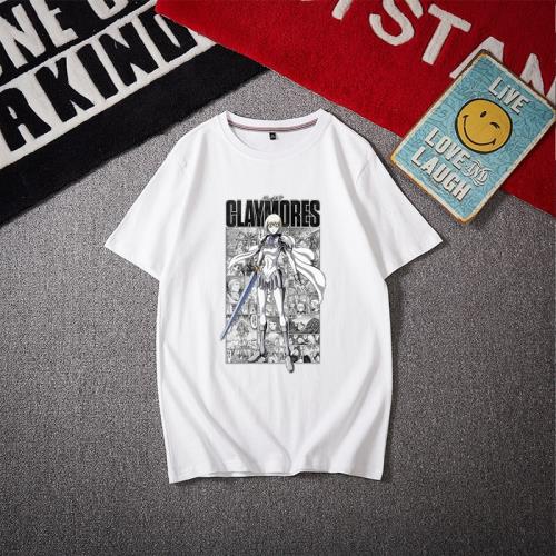 大劍 獵魔戰記 Claymore短袖T恤動漫周邊夏季痛衣體恤衫衣服棉