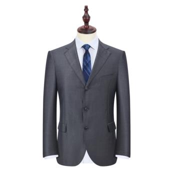 ACQ25 羊毛+桑蠶絲 老沙家男士羊毛西服男商務正裝寬松西裝外套