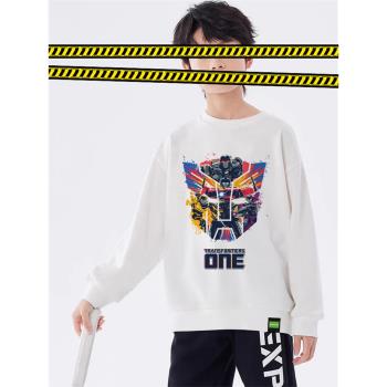 電影長袖男女童春秋季變形金剛起源周邊兒童連帽衣服基礎衛衣外套
