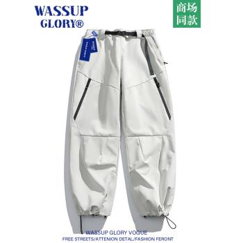 WASSUP GLORY戶外工裝棉褲男冬季外穿保暖加厚滑雪褲登山運動褲子