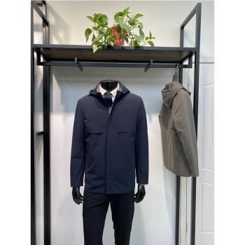 鵝絨內膽可脫卸24年冬季新品男士保暖羽絨服上衣商務休閑外套領左