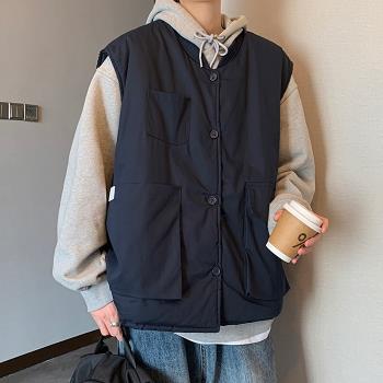 潮牌秋冬季棉馬甲加厚外套棒球服