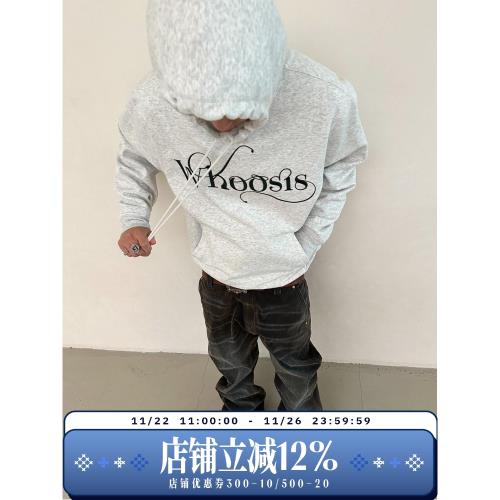 WHOOSIS衛衣春秋冬情侶潮帽衫