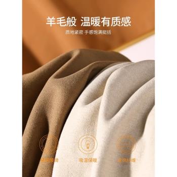歐貨加厚法蘭絨毛呢商務長袖襯衫