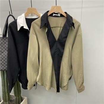 韓版潮流禮服領長袖宮廷風設計師