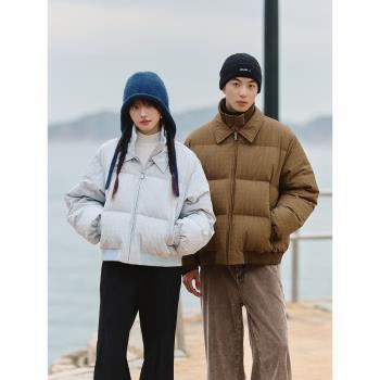 PSO Brand 125克格紋風衣雙層領格紋男女同款羽絨服外套冬季潮牌