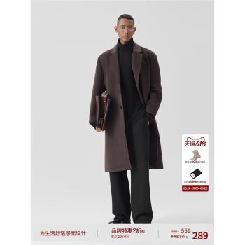 BODYDREAM BM復古毛呢大衣男款秋冬季中長款呢子高階感風衣外套